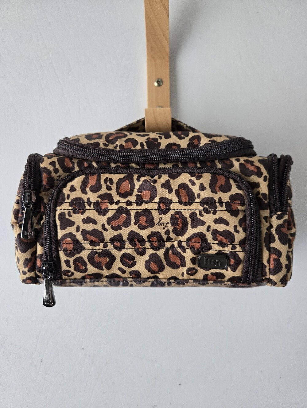 Lug Trolley Mini Cosmetic Case Leopard